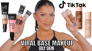 TIKTOK MADE ME DO IT | VIRAL BASE *drugstore* MAKEUP & ALL DAY WEAR TEST *oily skin*| MagdalineJanet