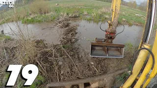 Beaver Dam Removal With Excavator No.79 - Cabin View