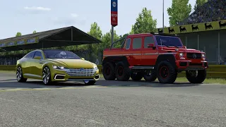 Volkswagen SPORT Coupe GTE Concept vs Mercedes-Benz G-Class 6x6 AMG at Monza Full Course