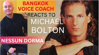 Voice Coach Reacts to Michael Bolton Nessun Dorma