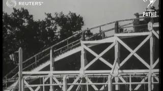 GERMANY:  The attractions and rides at the Luna Park in Berlin (1928)