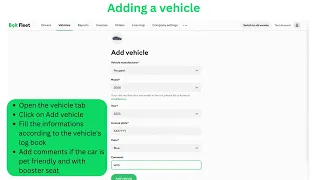 Adding a vehicle to your fleet account