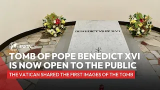 First images of the tomb of Pope Benedict XVI in the Vatican Grottos, beneath St. Peter's Basilica