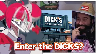 Ollie cant stop laughing when She found out that DICKS is actually a Store Name in USA !