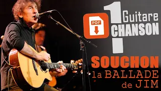 SOUCHON La ballade de JIM - FACILE à la guitare [+PDF]