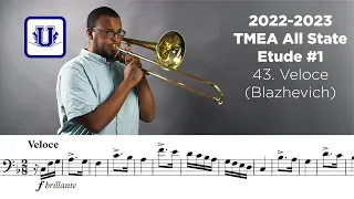 2022-2023 TMEA Tenor Trombone Etude #1 43. Veloce from Advanced Musical Etudes by Blazhevich