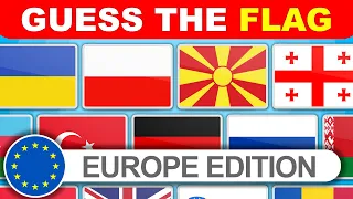 Guess All 50 European Countries by Their Flags | Flag Quiz 🎌 🤔