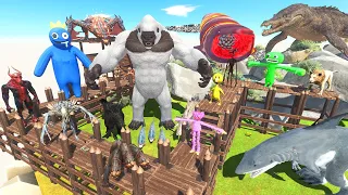 Parkour & Hunting BIG WHITE KING KONG - Jumping in Lake with Bloop - Animal Revolt Battle Simulator