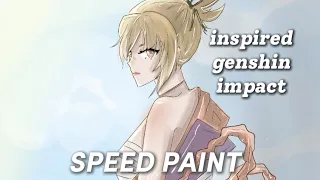 [SPEED PAINT] drawing inspired Character from genshin impact