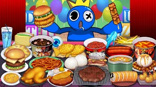 Rainbow friends animation Blue food fight ASMR mukbang