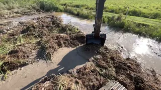 LIMPANDO VALETA NO BANHADO PARA ESGOAR ÁGUA 💦 Escavadeira hidráulica op iago