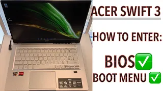 ACER SWIFT 3 SF314-43 - How To Enter Bios Settings & Boot Menu Option (USB)