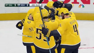 NHL 19 - Dallas Stars Vs Nashville Predators Gameplay - Stanley Cup Playoffs Game 5 April 20, 2019