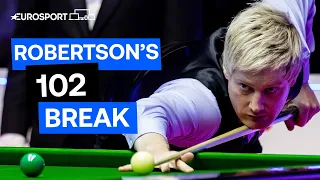 Neil Robertson' stunning break of 102 during his match against Li Hang | Eurosport Snooker