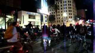 Bike flash mob Hollywood Blvd 15.01.2012