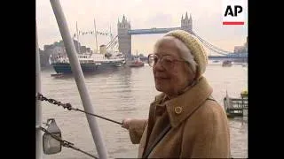 UK: ROYAL YACHT BRITANNIA MAKES FINAL JOURNEY INTO LONDON