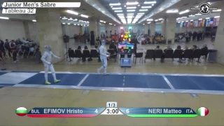 FE M S Individual Juniors Plovdiv BUL ZC Europe 2017 T32 09 blue EFIMOV BUL vs NERI ITA