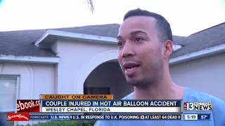 Hot air balloon accident caught on camera