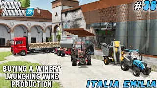 Launch wine production with Landini REX 4 GT and Pellenc 8050 | Italian Farm | FS 22 | Timelapse #36