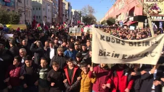 Protestors march in Istanbul against US Jerusalem recognition