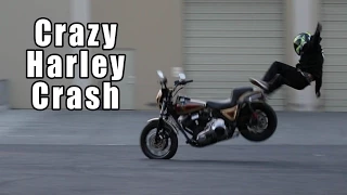 Crazy Harley Crash With Epic Save // Lands On Feet Like A Ninja