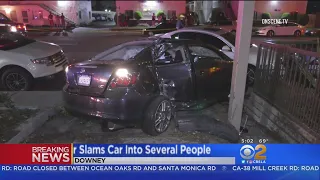 Five Hurt After Car Plows Into Crowd Outside Downey Bar; Driver Arrested