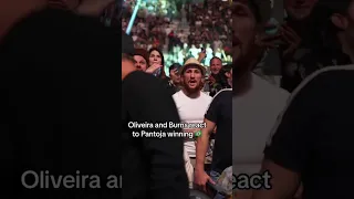 The reaction from Oliveira & Burns to Pantoja winning 🇧🇷 #UFC290