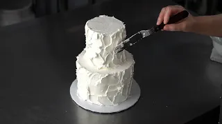 How to make a Fake Display Textured Cake with Royal Icing [ Cake Decorating For Beginners ]