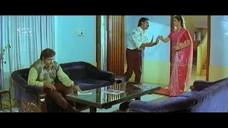 Ramesh Asking Ambarish's Flash Back Love Story | Musuku Kannada Movie Scene