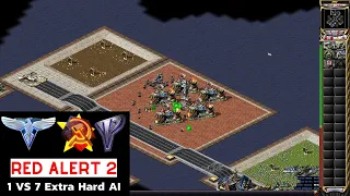 Red Alert 2 Gameplay I 1 Yuri vs 7 Soviets (Brutal AI)