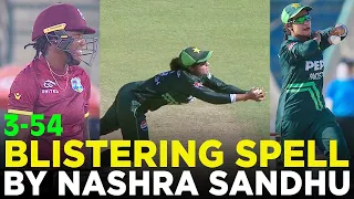 Blistering Spell By Nashra Sandhu | Pakistan Women vs West Indies Women | 3rd ODI 2024 | PCB | M2E2A
