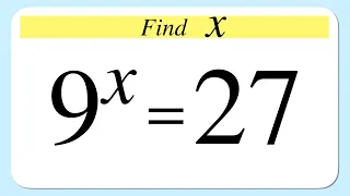 Nice Exponent Math Simplification |Find the value of X