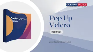 Pop Up Curved Velcro Media Wall | Backdropsource