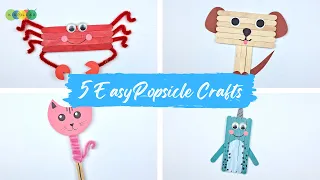 5 Easy Popsicle Stick Animal Crafts For Kids | Animal Craft Ideas | DIY Popsicle Stick Crafts