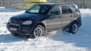 проверка   Mercedes ml163 3.2   Brabus Limited на устойчивость по свежему снегу