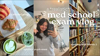 STUDY VLOG | med school exams, productive but realistic study days in my life
