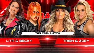 WWE 2K23 | Becky Lynch & Liya Vs Trish Stratus & Zoey Stark  - WWE Raw