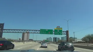 Driving through the High Five Interchange - Dallas, Texas (2x)