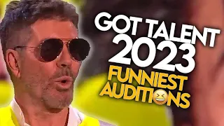 FUNNIEST Got Talent 2023 Auditions That Got Simon Cowell Laughing!