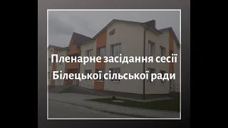 Відео трансляція пленарного засідання 4 сесії Білецької сільської ради 15.12.2020 року