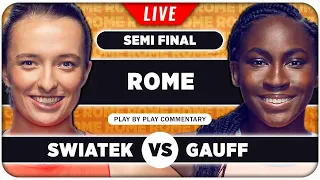 SWIATEK vs GAUFF • WTA Rome 2024 SF • LIVE Tennis Play-by-Play Stream