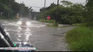 Heavy rain from Hurricane Lane triggers flash floods in East Hawaii