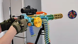 M134 Minigun Gatling Soft Bullet Toy Gun Unboxing 2022