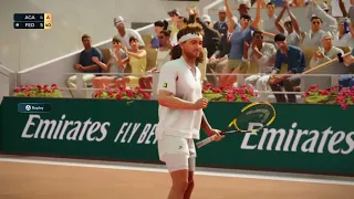 Top Spin 2k25 Agassi most insane game to break Federer serve