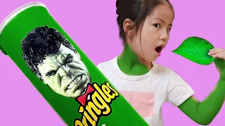 Seoeun turns into a hero when she eats Pringles Funny Seoeun Story