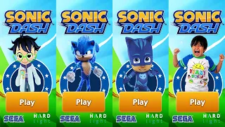 Tag with Ryan vs Sonic Dash - Catboy vs Leo Woods vs Movie Sonic vs All Bosses Zazz Eggman Gameplay