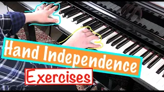 Hand Independence Exercises on Piano (+ printable pdf)