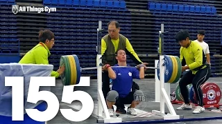 Kuo Hsing-Chun (58kg, Taiwan) 155kg Front Squat 2015 World Weightlifting Championships Training Hall