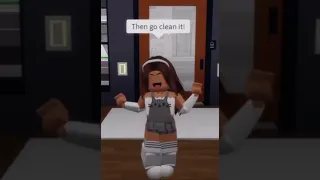 When you don’t want to CLEAN your ROOM #robloxbrookhaven  #shorts