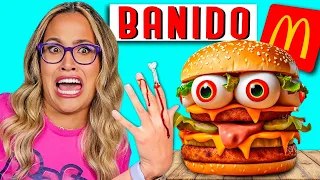 24 HORAS COMENDO COMIDAS BANIDAS MAIS PERIGOSAS DO MUNDO TODO!